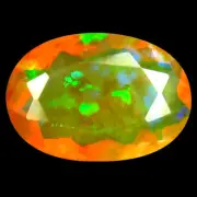 1.67 ct Unbelievable Oval (11 x 8 mm) Un-Heated Ethiopia Rainbow Opal Gemstone