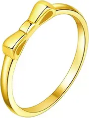 [Jude Jewelers] Stainless Steel Bowtie Bow Tie Knot Promise Statement Wedding Band Anniversary Promise Ring