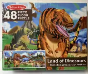 Melissa and Doug 48 Piece Dinosaur Floor Puzzle, Over 4 Feet Long - Sealed