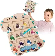 Dinosaur Toys, Magnetic Color and Number Maze, Montessori Toys for 2 3 4 5 Year Old, Learning Educational Sensory for Toddlers and Kids Boys Girls