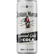 Captain Morgan & Cola Barrel Serve 8% Can 250mL