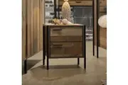 Bedside Table 2 drawers Night Stand Particle Board Construction in Oak Colour