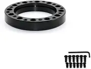 POEXIR 12/51/76/101 MM Universal Steering Wheel Hub Spacer Steering Wheel Hub Boss Kit Adapter Spacer Black Steering Wheel Hub Adapter(12MM)