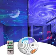 Galaxy Projector Aurora Projector, Starry Sky Projector with 56 Light Effects and 5 White Noises Night Light Projector for Kids Adults Home Theatre, Ceiling, Birthday Valentines Gift