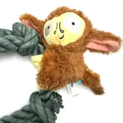 BARK BOX | NEW Bruno Branches Out Plush Dog Toy Crinkle Squeak Monkey Rope
