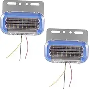 PLAFOPE 2 Pcs Rgb LED Car Side Lamps Auto Warning Lights High Brightness Signal Lights for Trucks Durable Construction Safety Indicators