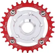 104 BCD 32T Mid Drive Motor Chainring, Aluminum Alloy Positive Negative Tooth Plate Conversion Base Kit, Replacement Cycling Chainwheel Gear Adapter