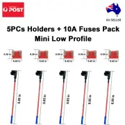 5PCS Add A Circuit Fuse Tap Car Mini Low Profile Blade Fuse Box Holder 12V