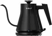 Gooseneck Electric Kettle 0.8L - Matte Black Tea Kettle with Auto Shut Off, Boil