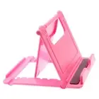 For Galaxy S20/S21/S23/FE Fold-up Pink Stand Holder Travel Desktop Cradle