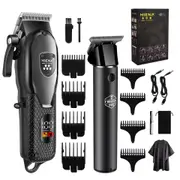 Hair Clipper Kit for Men Electric Shaver Professional Cutting Machine Hair Trimmer with LCD Digital Display