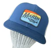YOUTH Marsh Wear Slate Blue Sunrise Fishing Trucker Hat Cap Mesh SnapBack