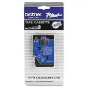 Brother 1/2" (12mm) Black on Blue P-touch Tape for PT8, PT-8 Label Maker