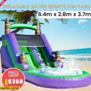 6.4M PVC Kids Inflatable Water Slide Water Park Blowup Jumping Castle w/Blower