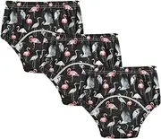 Caihoyu Little Girls Sleep Training Pants Reusable Traing Underpants Shorts Underwear for Toddler Boys 5T Flamingos Herons