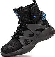 [WOWSTICK] Lightweight Work Safety Steel Toe Boots, Breathable Construction Sports Tennis Footwear