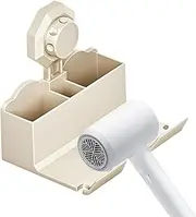 Générique Blow Dryer Holder, No Drilling Hair Dryer Rack, 6.1x4.92in Straightener Stands, Hairdressing Tool Accessories, Spa Storage Systems for Hotel Bathroom, Compact Stylish Organization