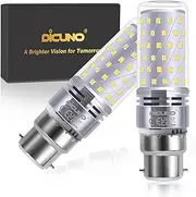 DiCUNO B22 LED Bulb 10W, B22 Bayonet Light Bulbs, Daylight White 6000K, 130W Incandescent Equivalent, 1400LM Non-Dimmable, Corn Light for Home Lighting, 230V, Pack of 2