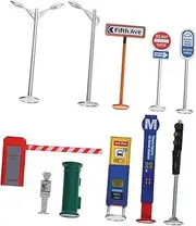 FRCOLOR 1 Set Traffic Scene Playset Miniature Road Sign Models for Interactive Table for Enhancing Traffic Knowledge and Parent Bonding