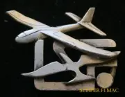 GLIDER LSF PEWTER HAT LAPEL PIN SAIL PLANE MADE IN US League of Silent Flight