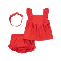 在飛比找momo購物網優惠-【Carter’s】紅色蕾絲3件組套裝(原廠公司貨)