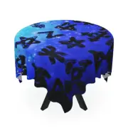 Tablecloth custom designed witchcraft pagan magick symbols blue blue magick