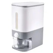 22.5-25 Lbs Gray Rice Dispenser, Rice Container with Lid, Rice Storage Contai...
