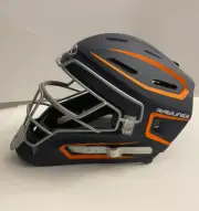 Virginia UVA Cavaliers Baseball Team Issued Rawlings Blue Orange Catchers Helmet