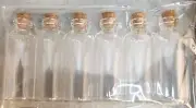 Mini Glass Cork Bottles 0.33 Fl Oz Each For Crafting & Storage Set Of 6