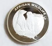 African Wildlife, Meercats Silver Plate 1 Ounce Coin, Republic of Zambia