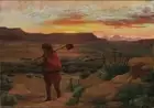 Indian with Hoe : Kate Cory : 1906 : Archival Canvas Art Print