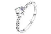 Solid 925 Signature Silver Zircon Brilliance Ring