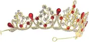 [Beavorty] Vintage Rhinestone Baroque Crown Tiara for Women Elegant Bride Headdress for Parties Weddings and Special Occasions Accessory with Workmanship