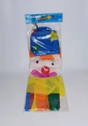 Vintage 1991 NCE 50" Clown Windsock Hanging Porch Wind Sock