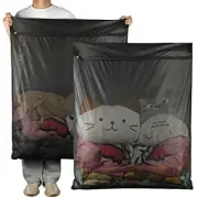 2Pcs Mesh Laundry Bags for Washing Machine - Ideal for Extra Large Black
