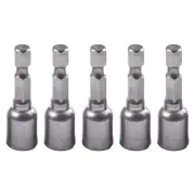 5pcs 8mm Magnetic Nut Driver-Set 1/4 Hex Socket Adapter Drill-Bit Length 42mm