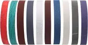 40-Pack 1/2" x 18" Sanding Belts,4 Each of 40/80/120/240/400/600/800/1000/2500/5000 Grits 1/2 x 18 Inch Sander Belts for Air File Belt Sander, Woodworking, Metal Polishing, Derusting