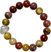 [RYEPOLNIX] Bracelet Chinese natural red stone white jade bracelet adjustable string smooth healthy lucky jade men and women's summer Chinese Hanfu cheongsam accessories/760