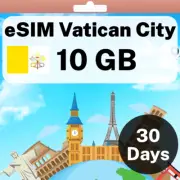 eSIM Vatican City - 10 GB - 30 Days - Travel eSIM | QR code activation