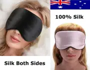 Both Sides 100% Pure Silk Sleeping Sleep Mask Eyes Mask Blindfold