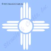2" ZIA SUN MINI STENCIL WESTERN SYMBOL STENCILS PAINT TEMPLATE ART CRAFT NEW