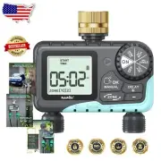 Programmable Garden Hose Timer - Dual Outlet Sprinkler with Rain Delay Feature