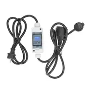Mobile Digital Electricity Meter IP65 Waterproof Portable LCD Display Electricity Usage Monitor EU Plug AC250V 16A
