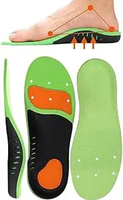 Arch Support Orthotic Insoles, Aufondof Flat Feet, Plantar Fasciitis Orthotic Inserts with Arch Sports Comfort Best Shock Absorption Breathable Insole for Men and Women (L(EU45-47))