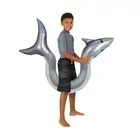 NEW PoolCandy SHARK Ride On Pool Ocean Float Noodle (200 lbs) Inflate Raft