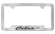 Ford Cobra Script Chrome Plated Metal License Plate Frame Holder