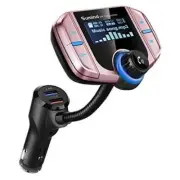 Upgraded Bluetooth FM Transmitter, Wireless Radio Adapter Rose Gold Normal