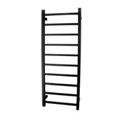 Radiant STR430 Square Bar Heated Towel Rail - 430 x 1100mm- Matte Black - Stainless Steel - Bottom Right/Top Left Wiring