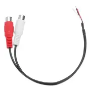 Speaker RCA Female Plug Jack to Bare Wire Open End Audio Cable Adapter,0.25m