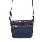 Tommy Hilfiger Womens Crossbody Bag Blue Adjustable Strap Zipper Small New